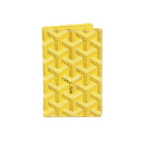 goyard saint marc bifold card case monogram chevron yellow|goyard handbags.